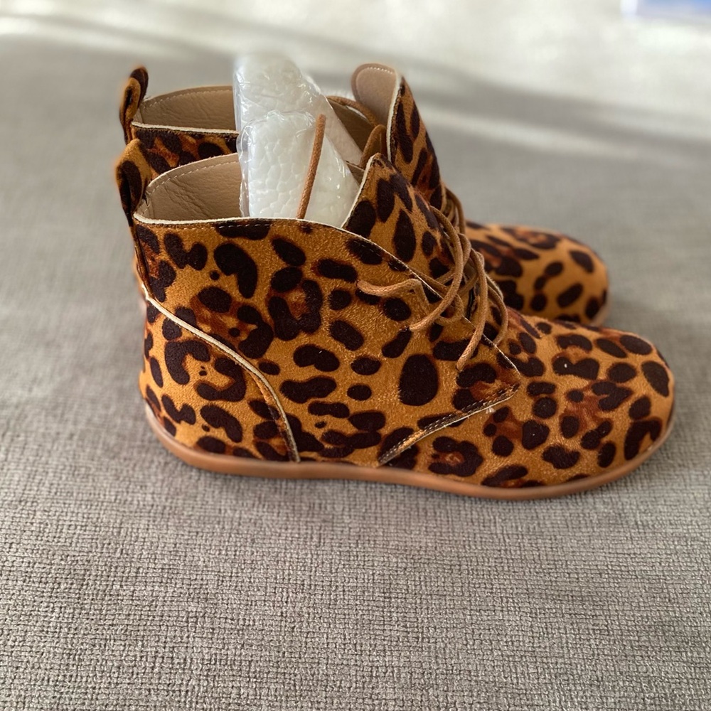 Brown and Tan Suede Ankle Boots